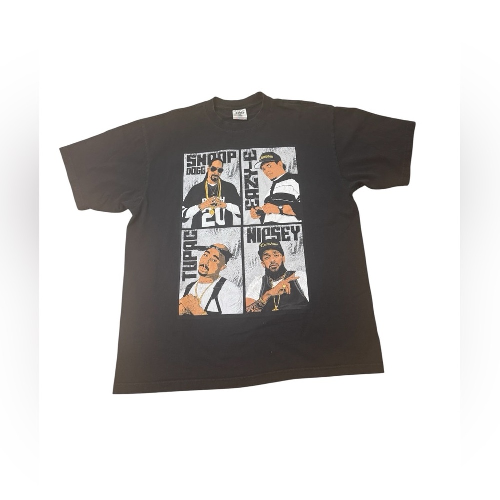 Shaka Wear Black Vintage Graphic T-Shirt Tupac Snoop Dogg Nipsey Hussle Eazy-E